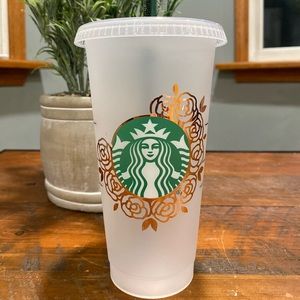 Starbucks cold cup rose design personalized